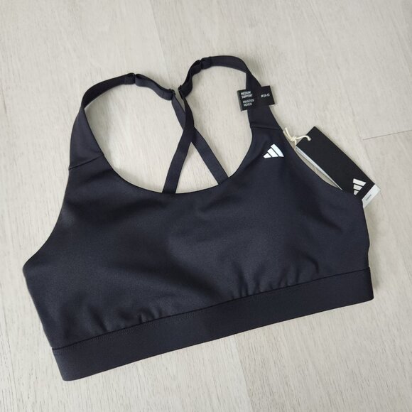 NWT Sports Bra Adidas Ultimate Run Medium-Support MED A/C - Picture 1 of 9